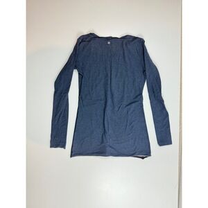 Lululemon Athletica Long Sleeve Striped Athletic Top Women Size M Blue White